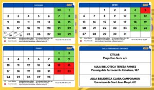 Calendari aules d'estudi hivern 2024/2025