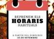 Horari d'hivern (a partir del 16 del setembre)